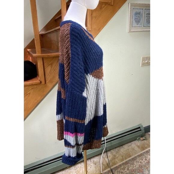 Studio Untold Womens Plus Size 20/22 Color Block Wool Blend Pullover Sweater - Picture 5 of 7